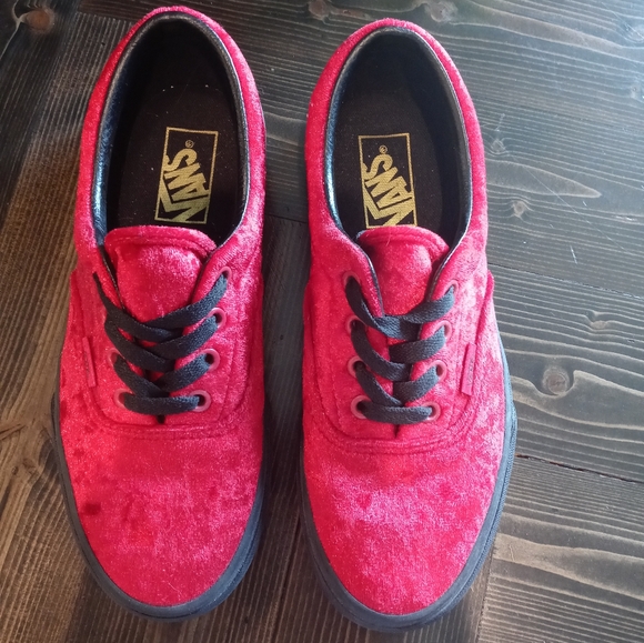 ❤Royal Red Velvet VANS❤ - Picture 4 of 8